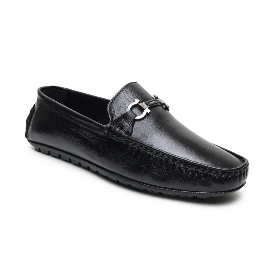 Belfort Driving Loafers – Black Plain Genuine Leather Men’s Shoes - Image 6