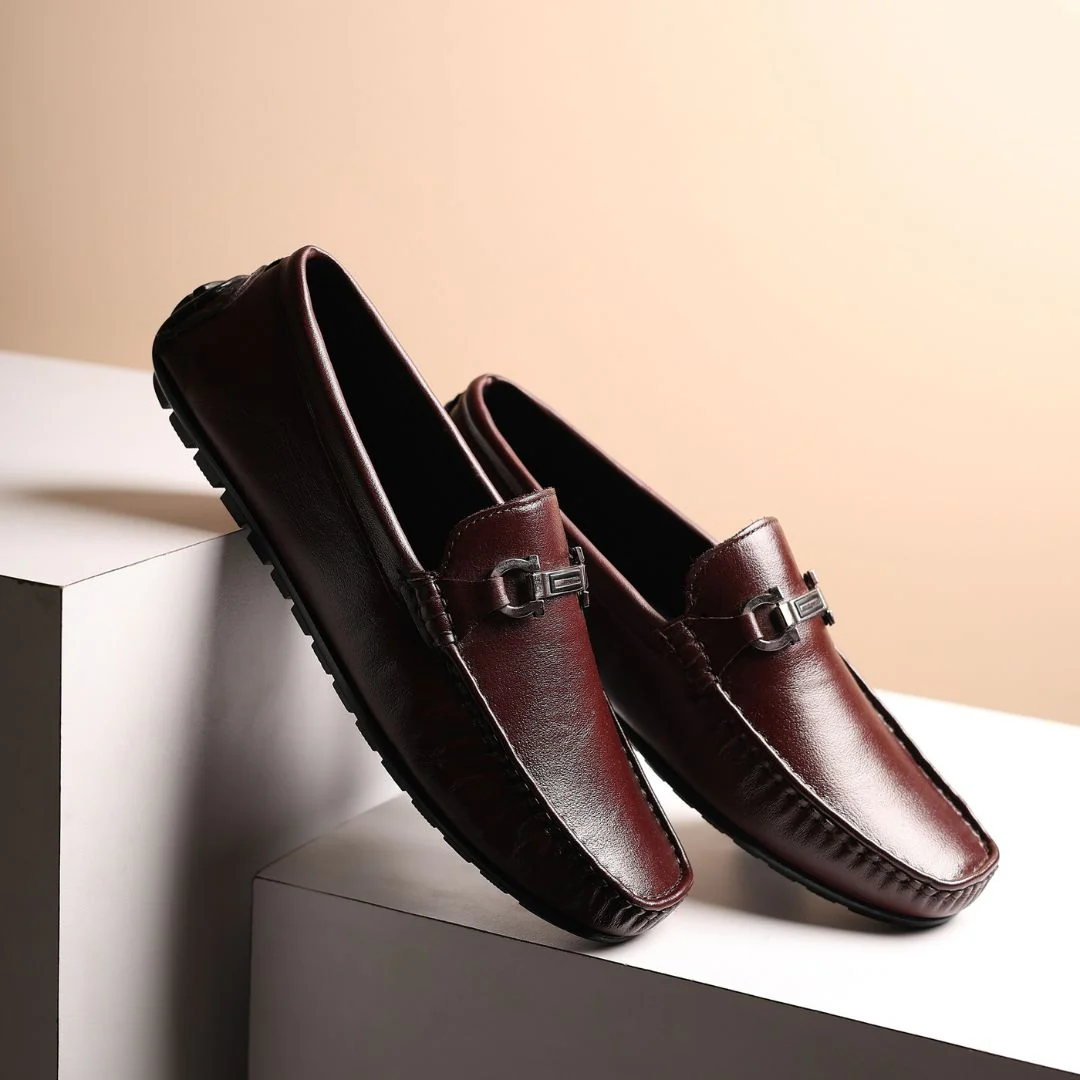 Belfort Driving Loafers – Brown Plain Genuine Leather Men’s Shoes - Image 11