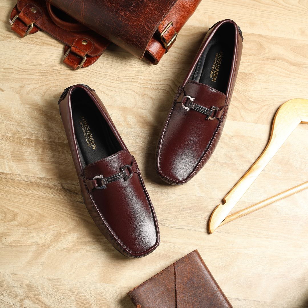 Belfort Driving Loafers – Brown Plain Genuine Leather Men’s Shoes - Image 12