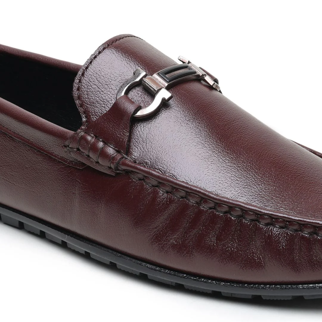 Belfort Driving Loafers – Brown Plain Genuine Leather Men’s Shoes - Image 8