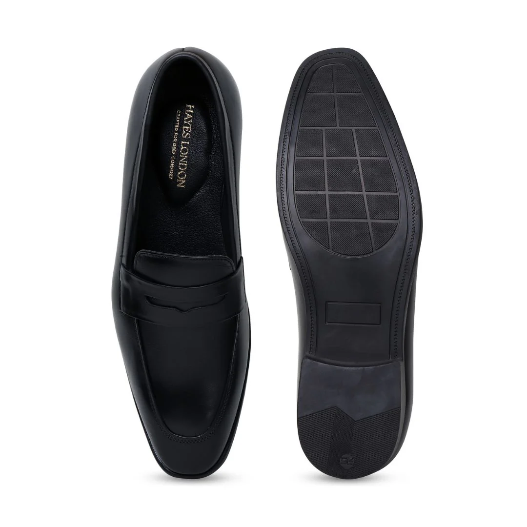 Belmonte Black Formal Penny Loafers for Men – Genuine Leather Slip-On Shoes for Office & Party Wear - Image 10