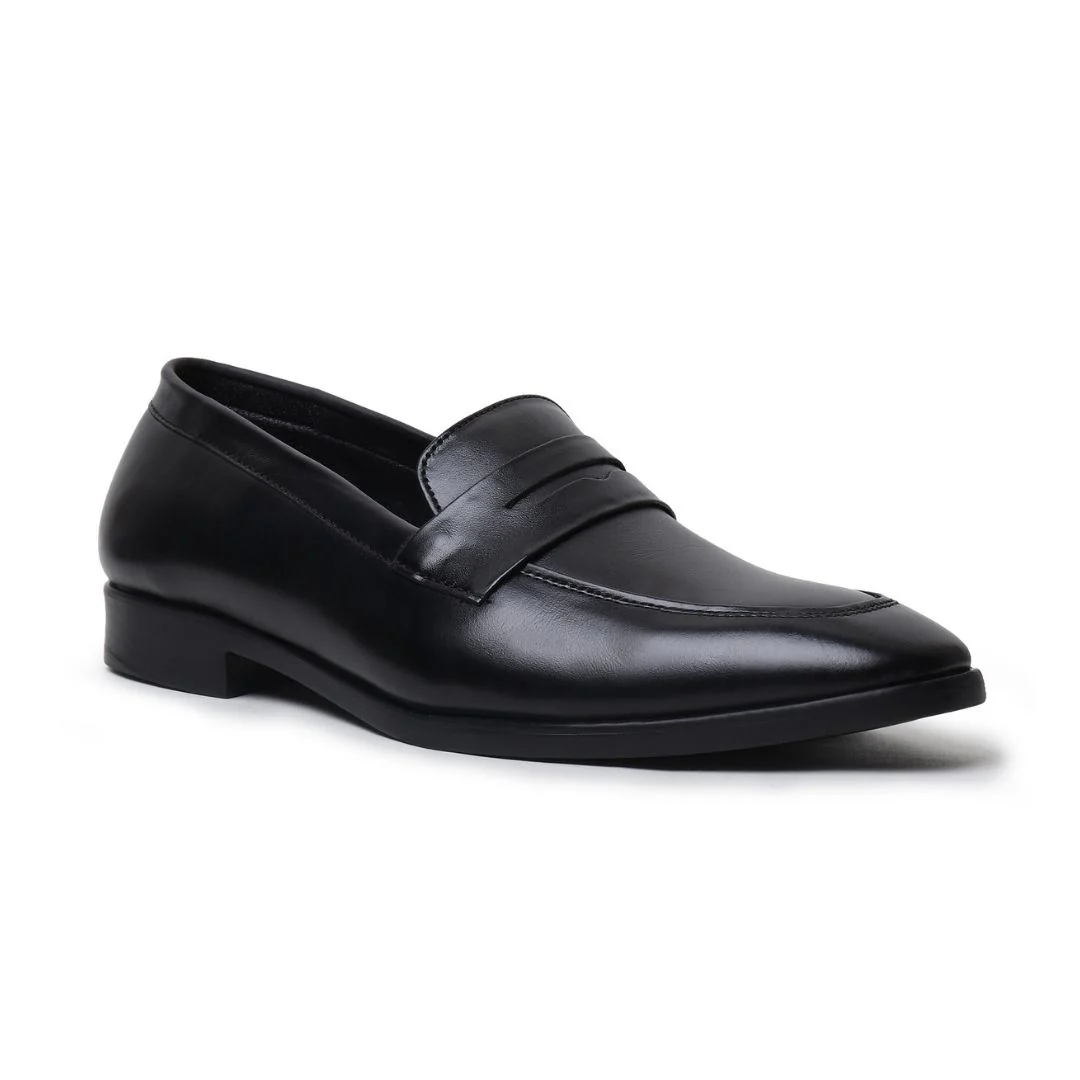 Belmonte Black Formal Penny Loafers for Men – Genuine Leather Slip-On Shoes for Office & Party Wear - Image 6