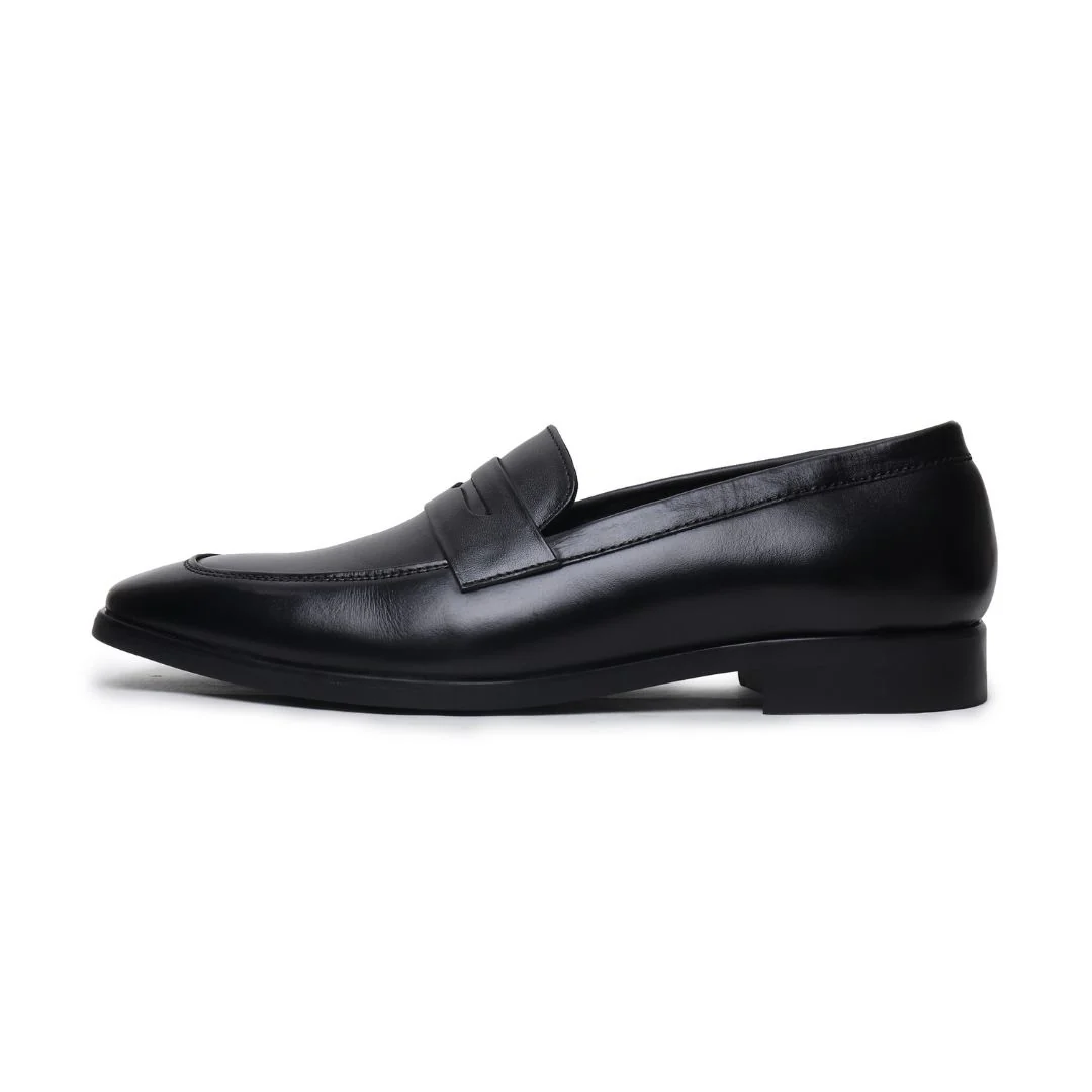 Belmonte Black Formal Penny Loafers for Men – Genuine Leather Slip-On Shoes for Office & Party Wear - Image 7