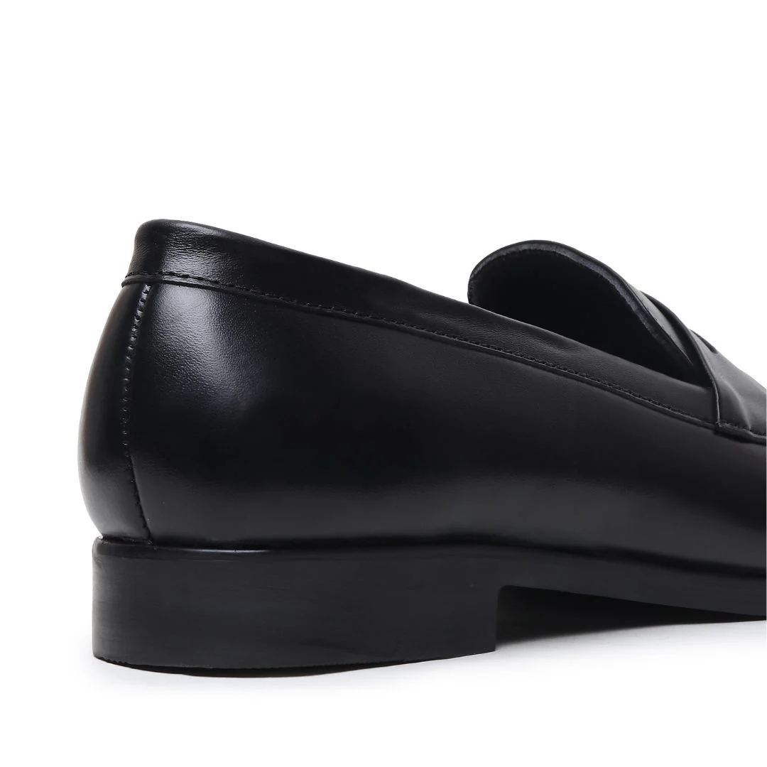 Belmonte Black Formal Penny Loafers for Men – Genuine Leather Slip-On Shoes for Office & Party Wear - Image 8