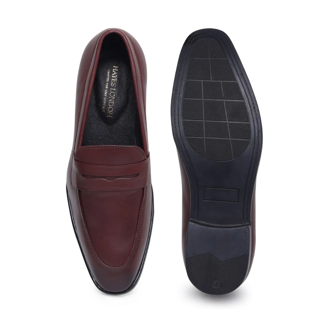 Belmonte Brown Formal Penny Loafers for Men – Genuine Leather Slip-On Shoes for Office & Party Wear - Image 10