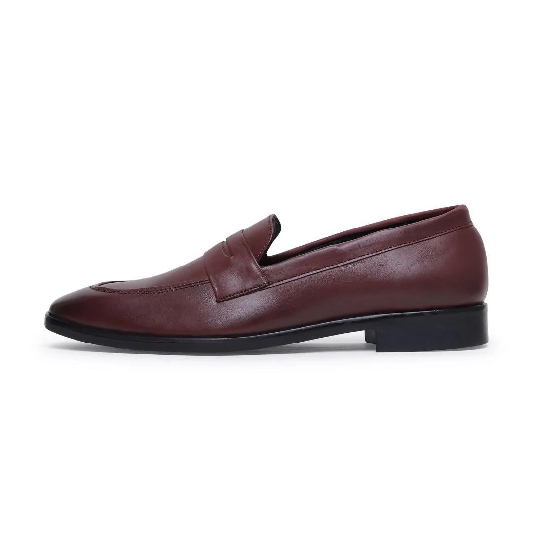 Belmonte Brown Formal Penny Loafers for Men – Genuine Leather Slip-On Shoes for Office & Party Wear - Image 7