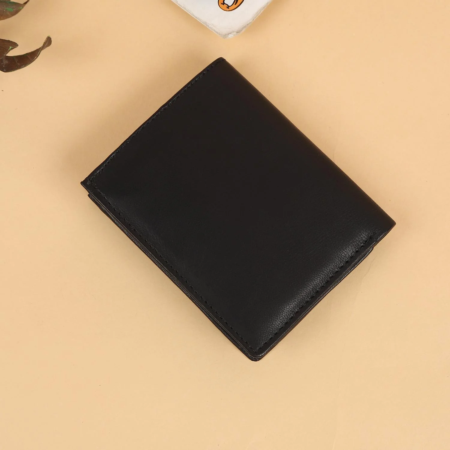 Black Genuine Leather Card Holder/Wallet For Men - RFID Blocking, Slim Formal/Casual Card Holder/Wallet With 11 Compartments - Image 3