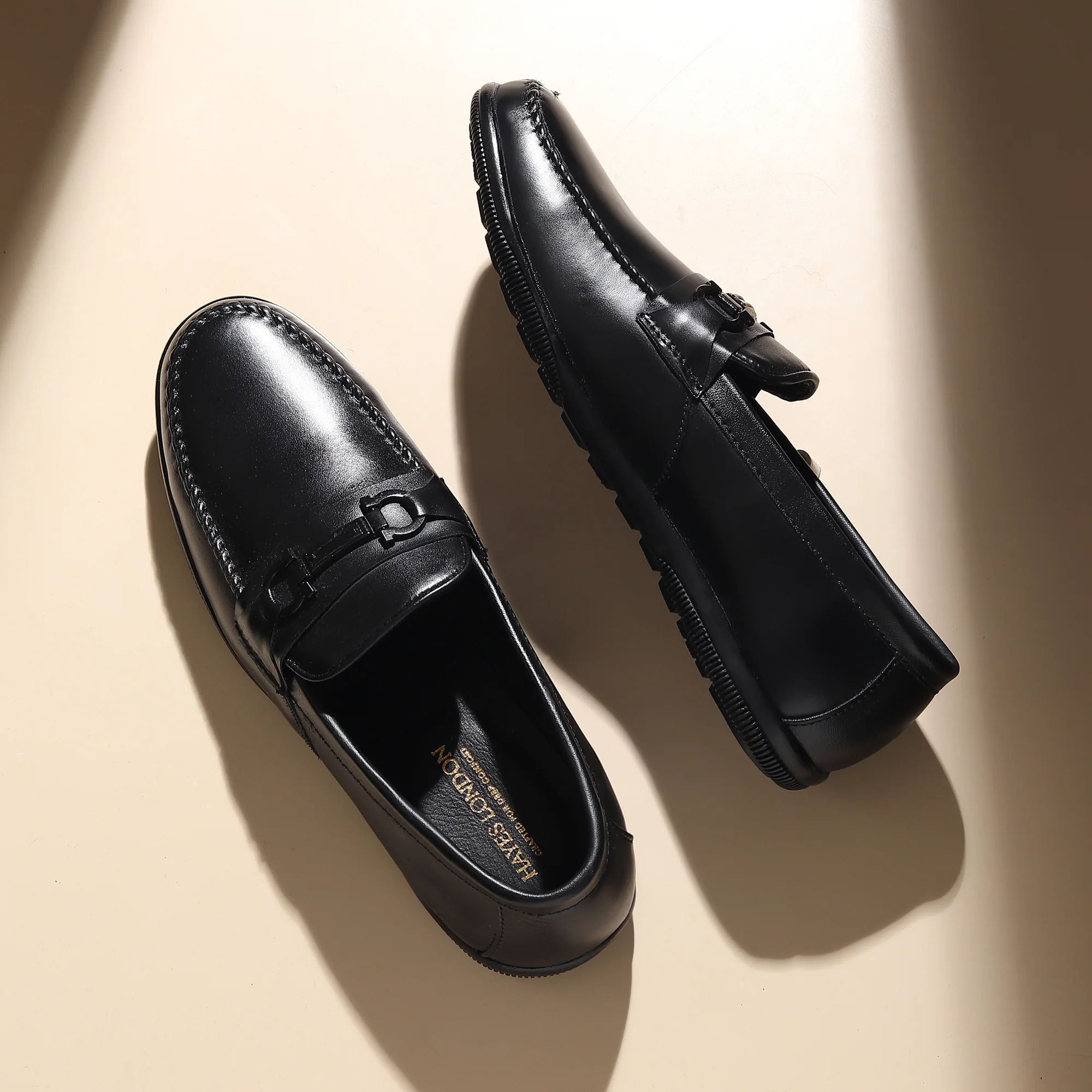Blaze Horsebit Loafers – Black Plain Genuine Leather Men’s Shoes - Image 12