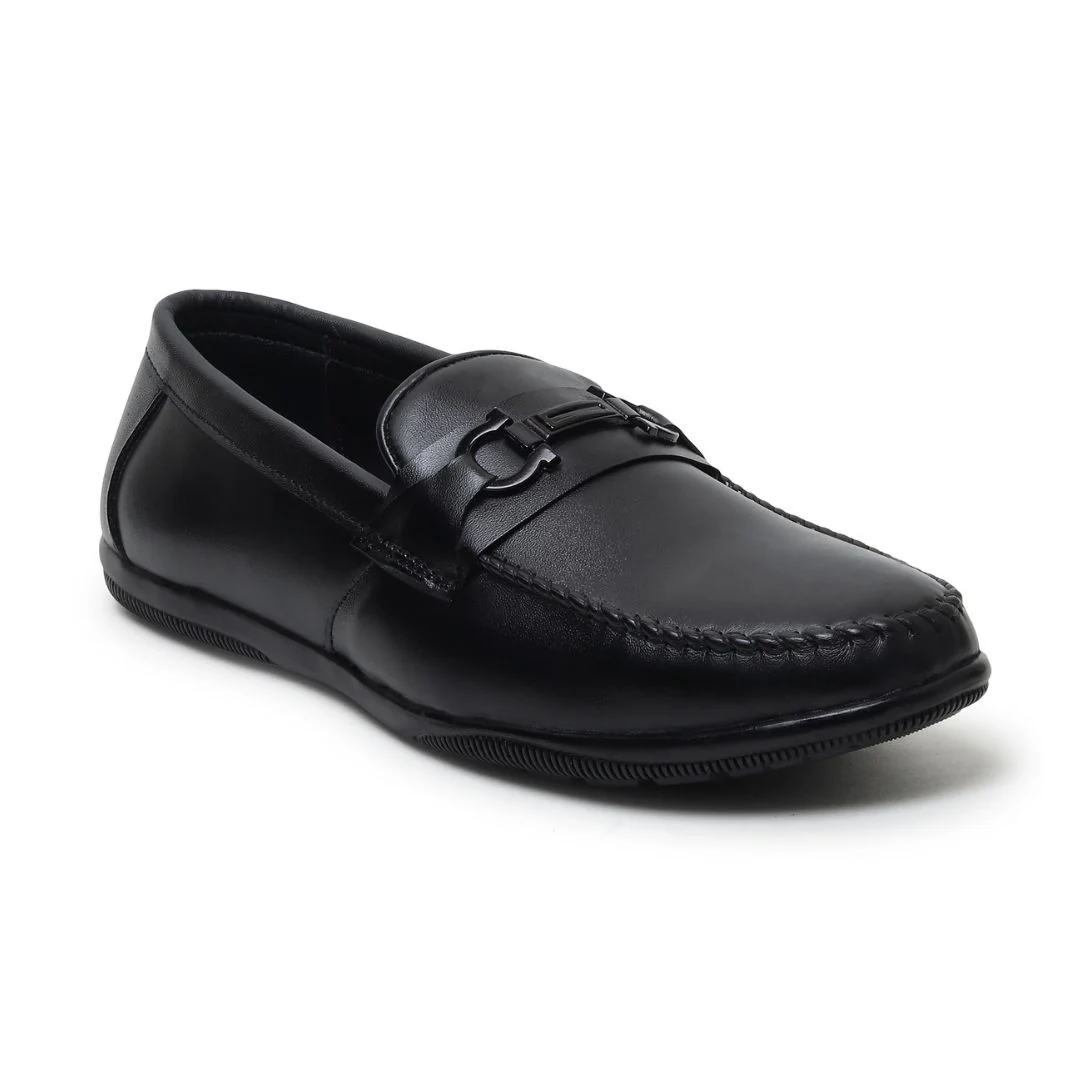Blaze Horsebit Loafers – Black Plain Genuine Leather Men’s Shoes - Image 6