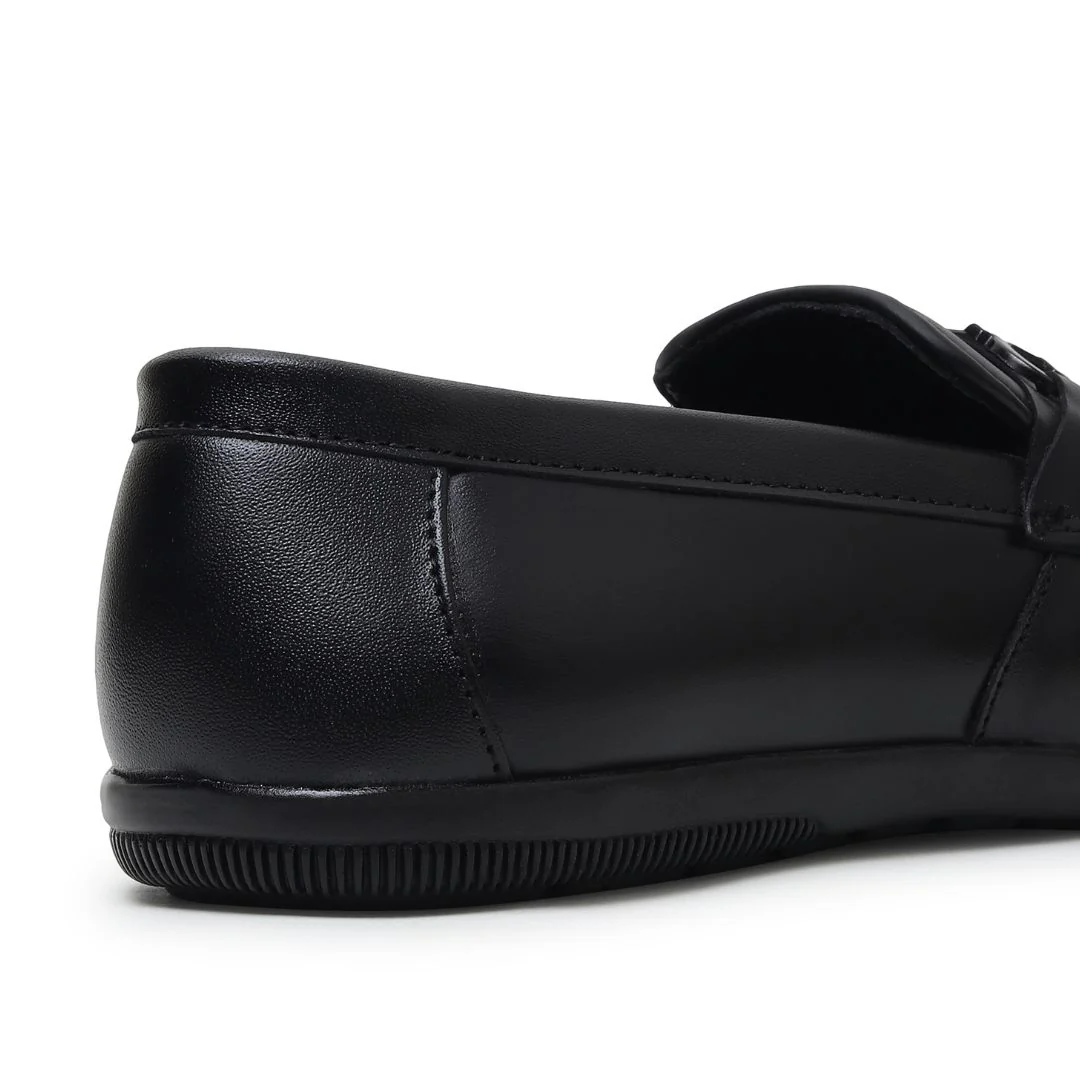 Blaze Horsebit Loafers – Black Plain Genuine Leather Men’s Shoes - Image 7