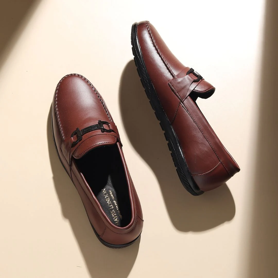 Blaze Horsebit Loafers – Brown Plain Genuine Leather Men’s Shoes - Image 12