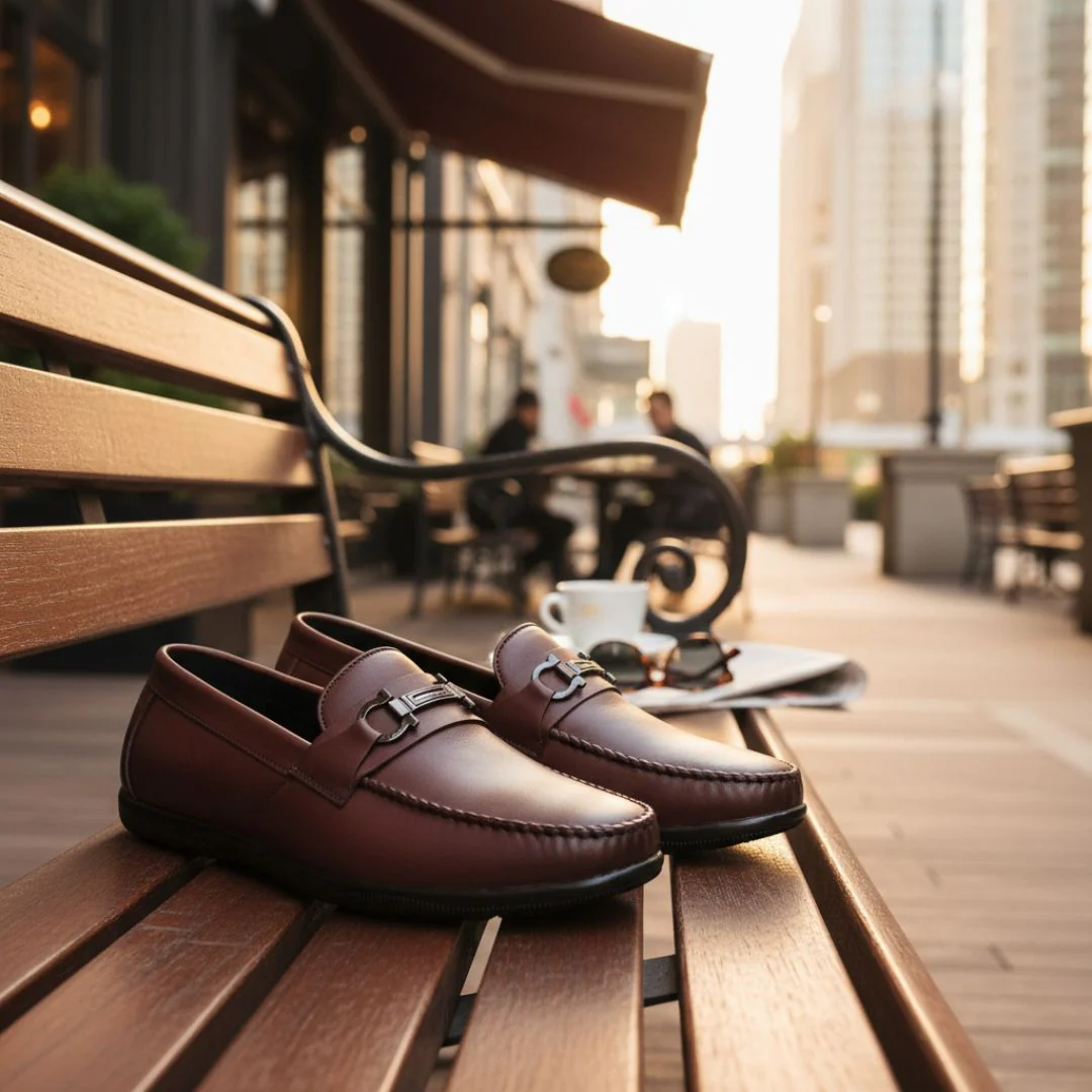 Blaze Horsebit Loafers – Brown Plain Genuine Leather Men’s Shoes - Image 15