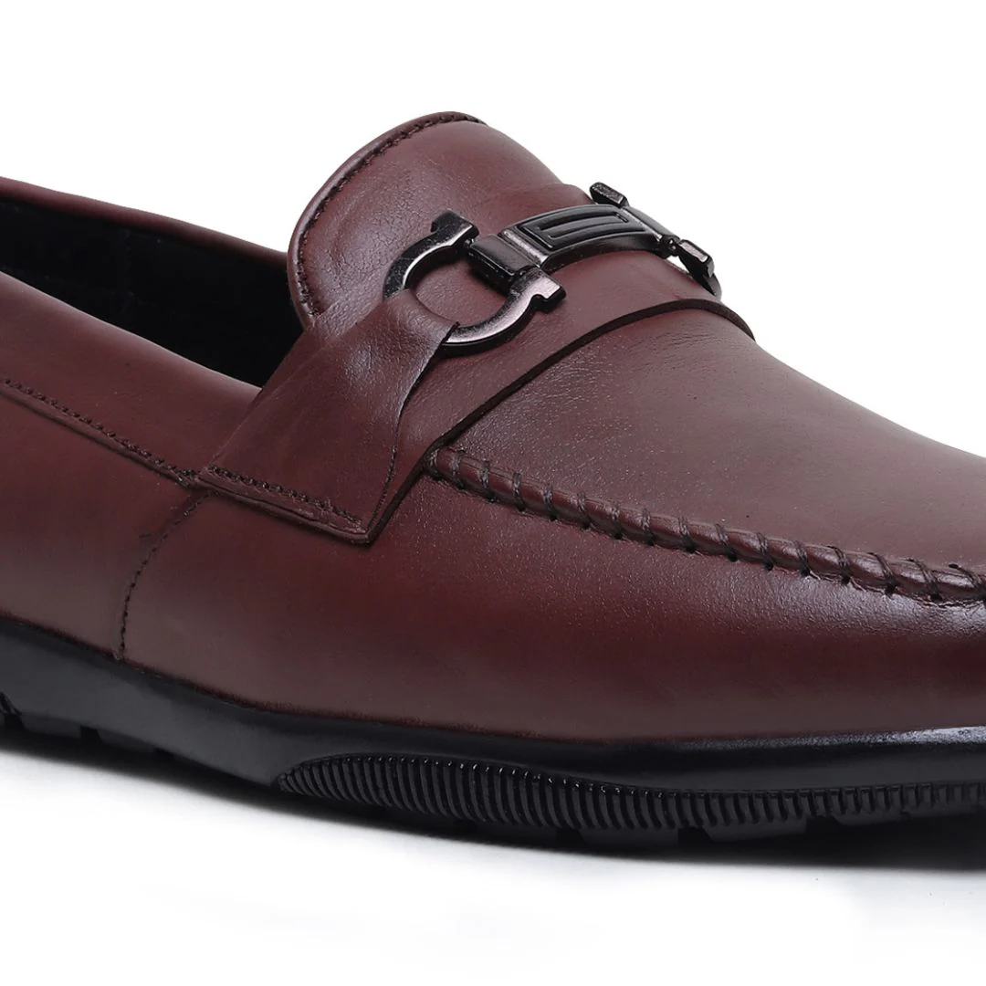Blaze Horsebit Loafers – Brown Plain Genuine Leather Men’s Shoes - Image 8
