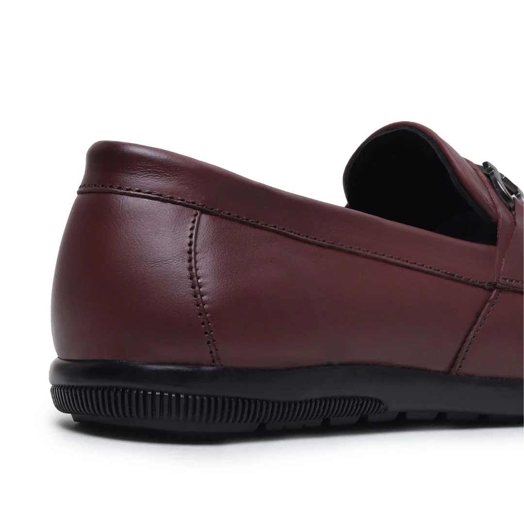 Blaze Horsebit Loafers – Brown Plain Genuine Leather Men’s Shoes - Image 9