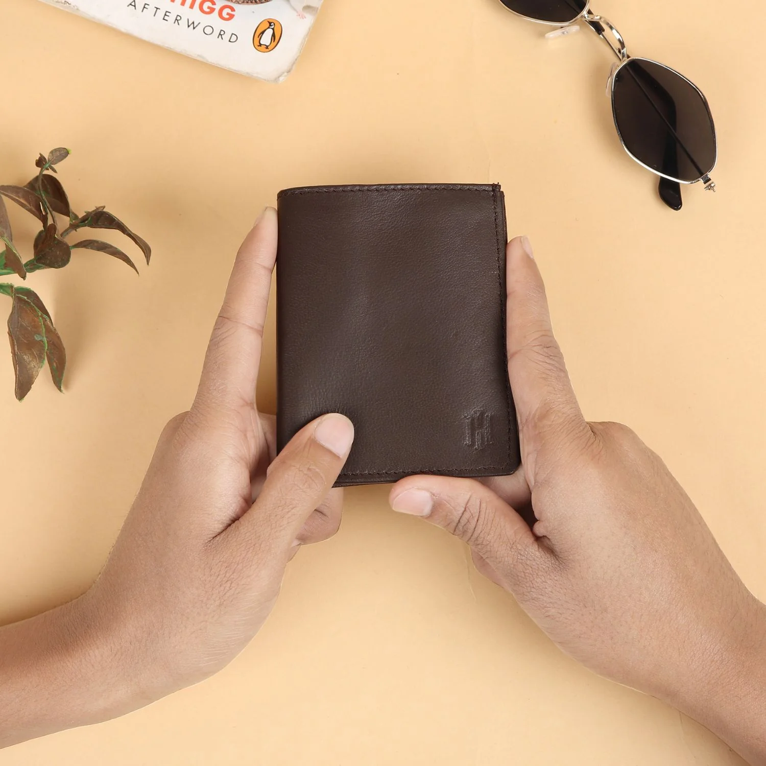 Brown Genuine Leather Card Holder/Wallet For Men - RFID Blocking, Slim Formal/Casual Card Holder/Wallet With 11 Compartments - Image 5