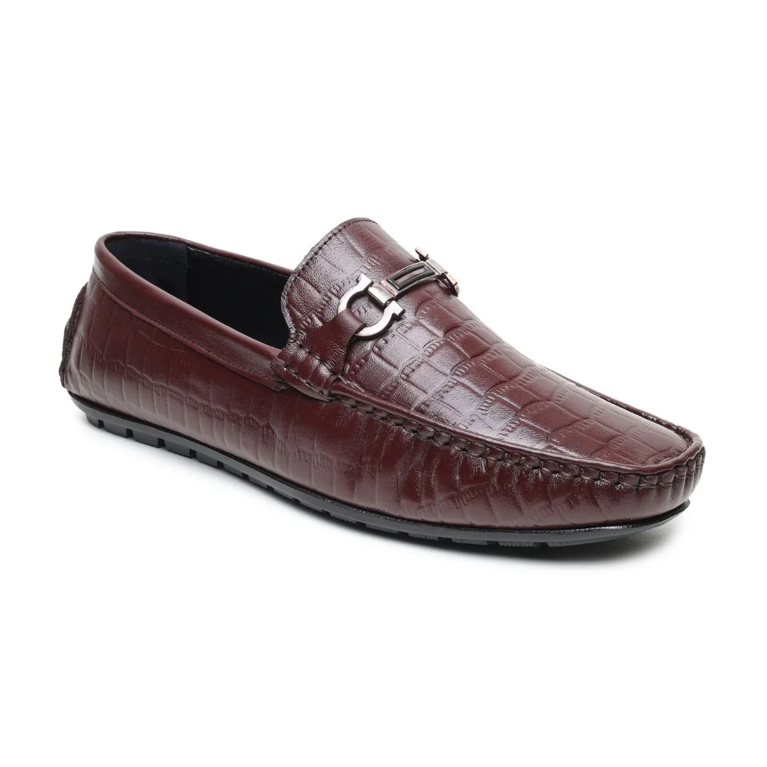 Cruze Driving Loafers – Brown Croco Genuine Leather Men’s Shoes - Image 6