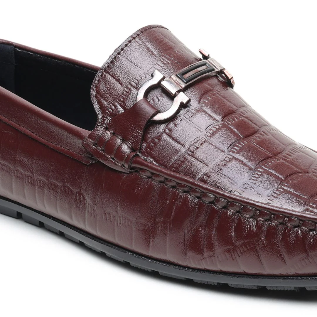 Cruze Driving Loafers – Brown Croco Genuine Leather Men’s Shoes - Image 8