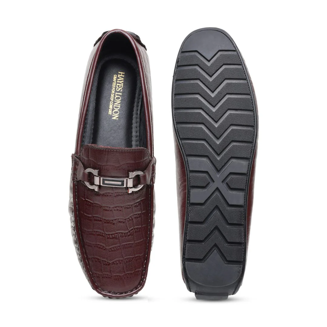 Cruze Driving Loafers – Brown Croco Genuine Leather Men’s Shoes - Image 9