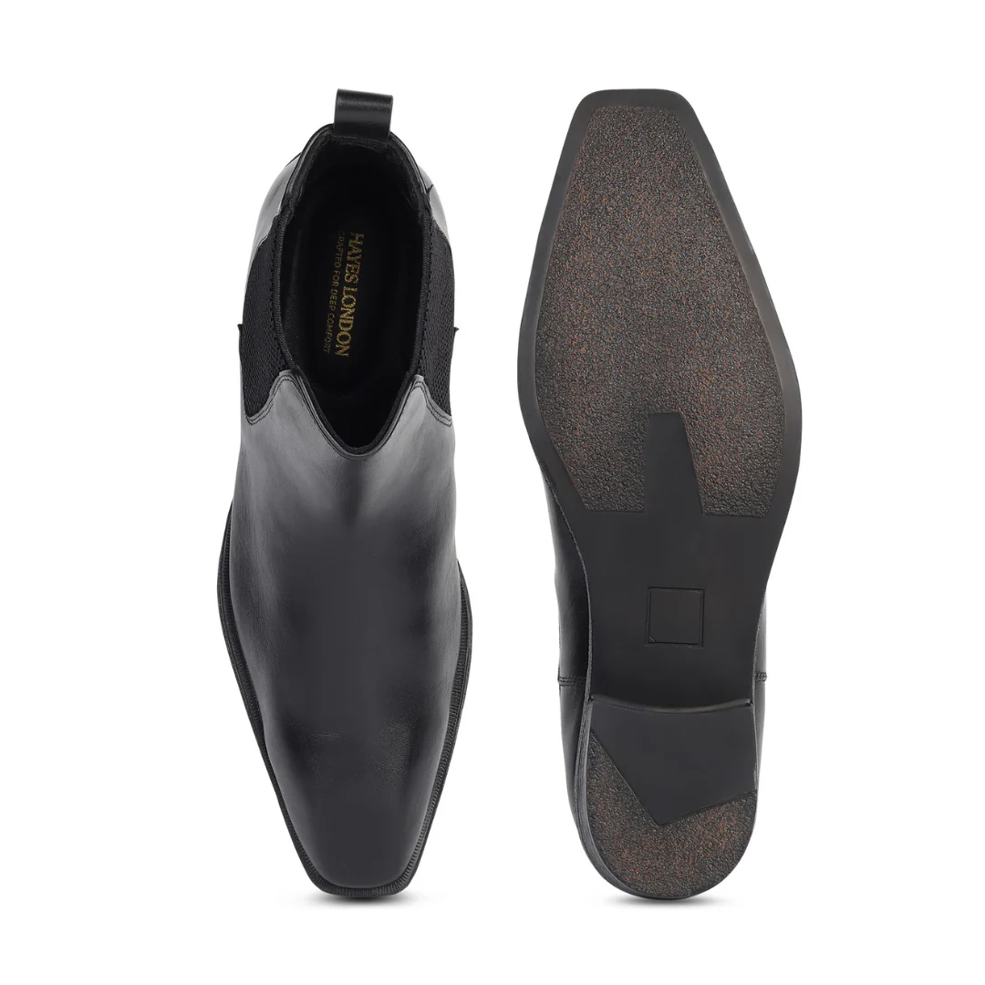 Dominion Cuban Chelsea Boots – Black Genuine Leather Men’s Boots - Image 10