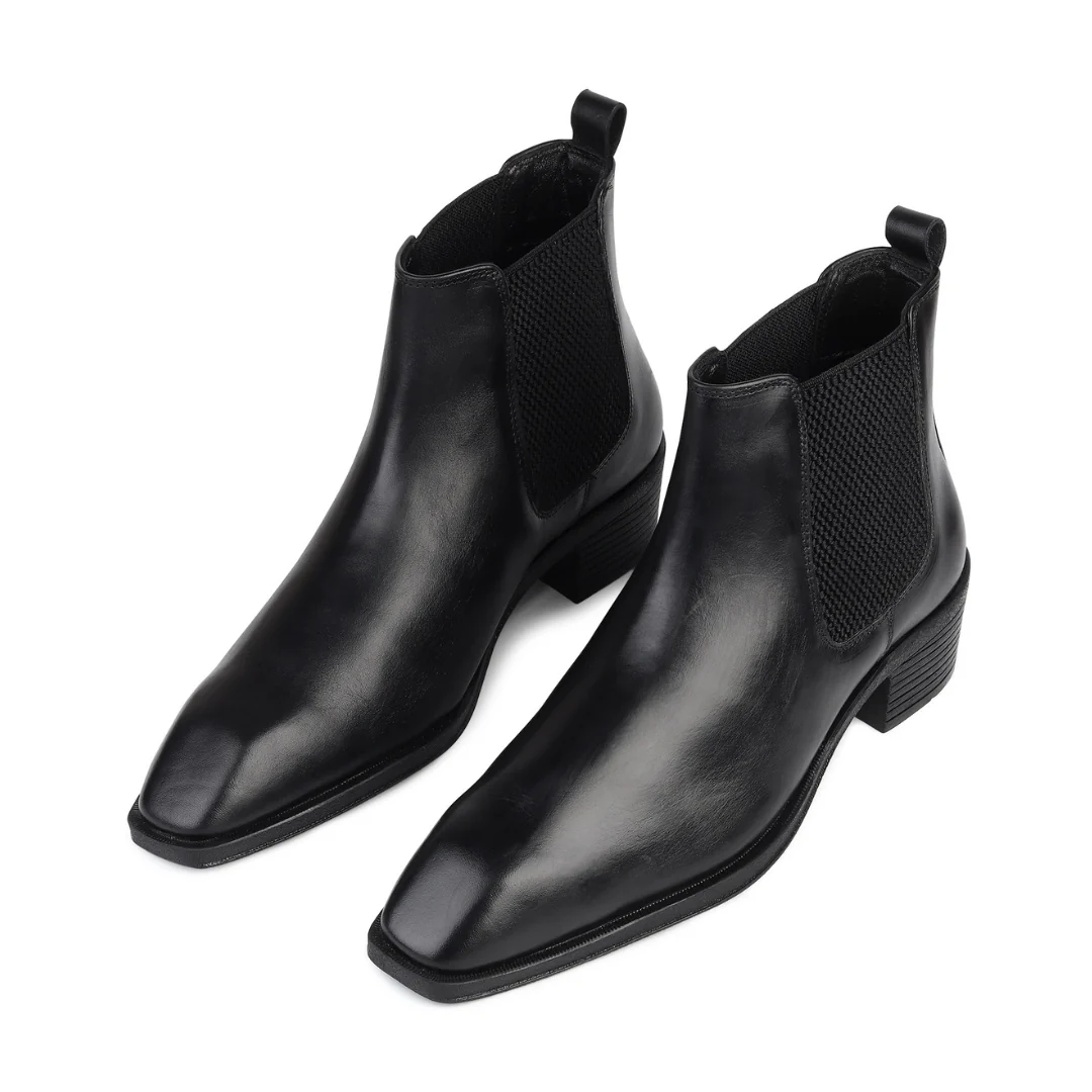 Dominion Cuban Chelsea Boots – Black Genuine Leather Men’s Boots - Image 11