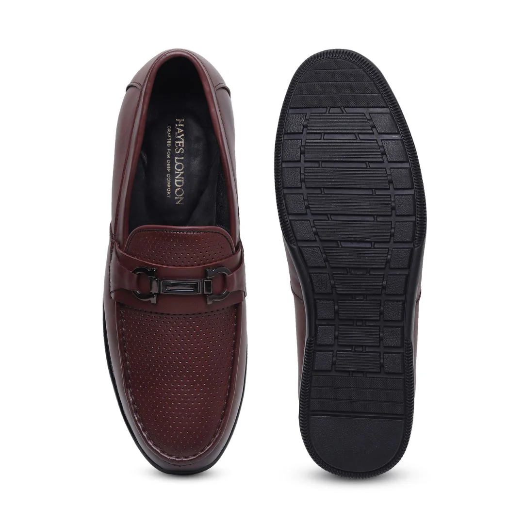 Dune Horsebit Loafers – Brown Perforated Genuine Leather Men’s Shoes - Image 10