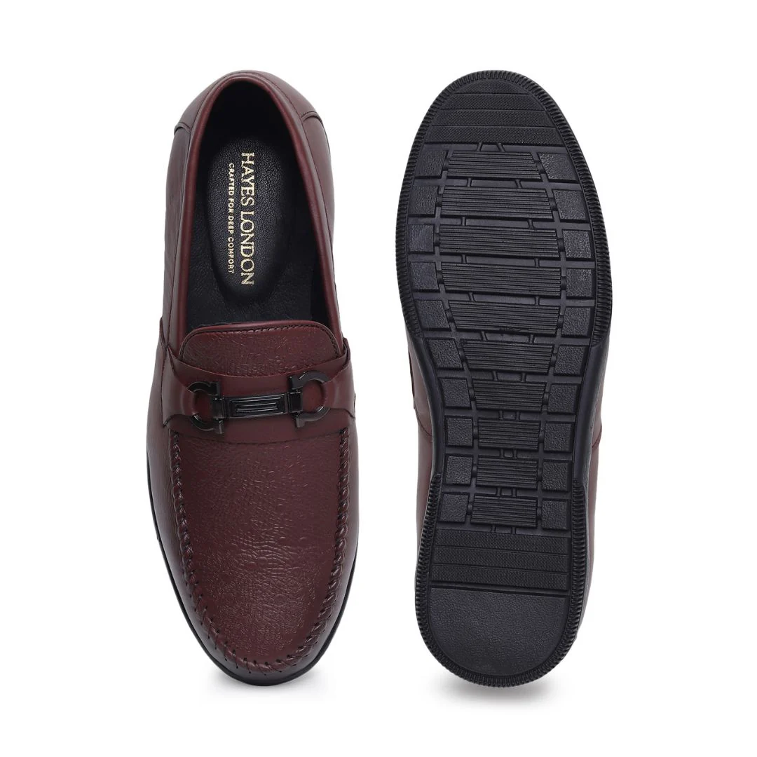 Falcon Horsebit Loafers – Brown Pebbled Genuine Leather Men’s Shoes - Image 10