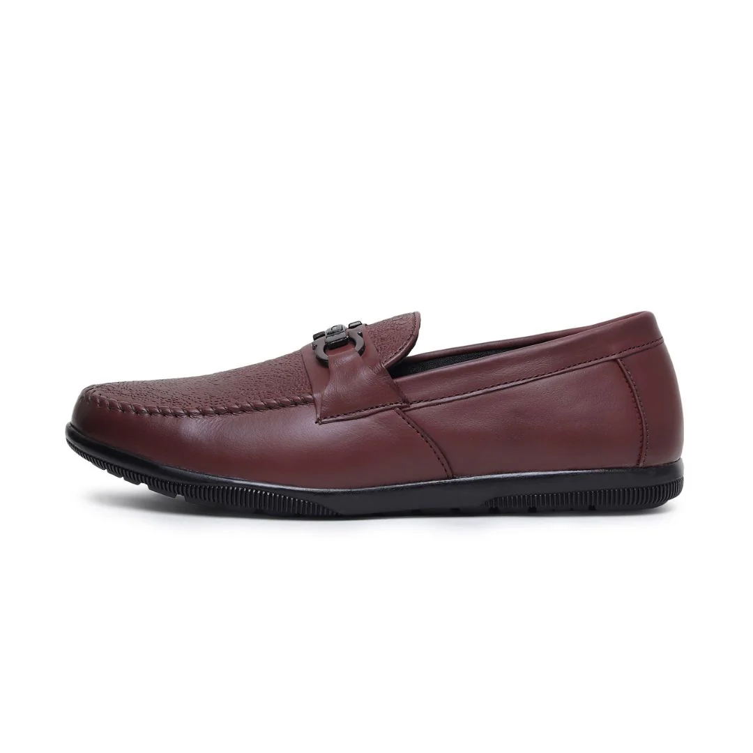 Falcon Horsebit Loafers – Brown Pebbled Genuine Leather Men’s Shoes - Image 7