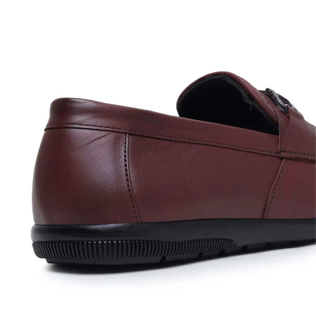 Falcon Horsebit Loafers – Brown Pebbled Genuine Leather Men’s Shoes - Image 9