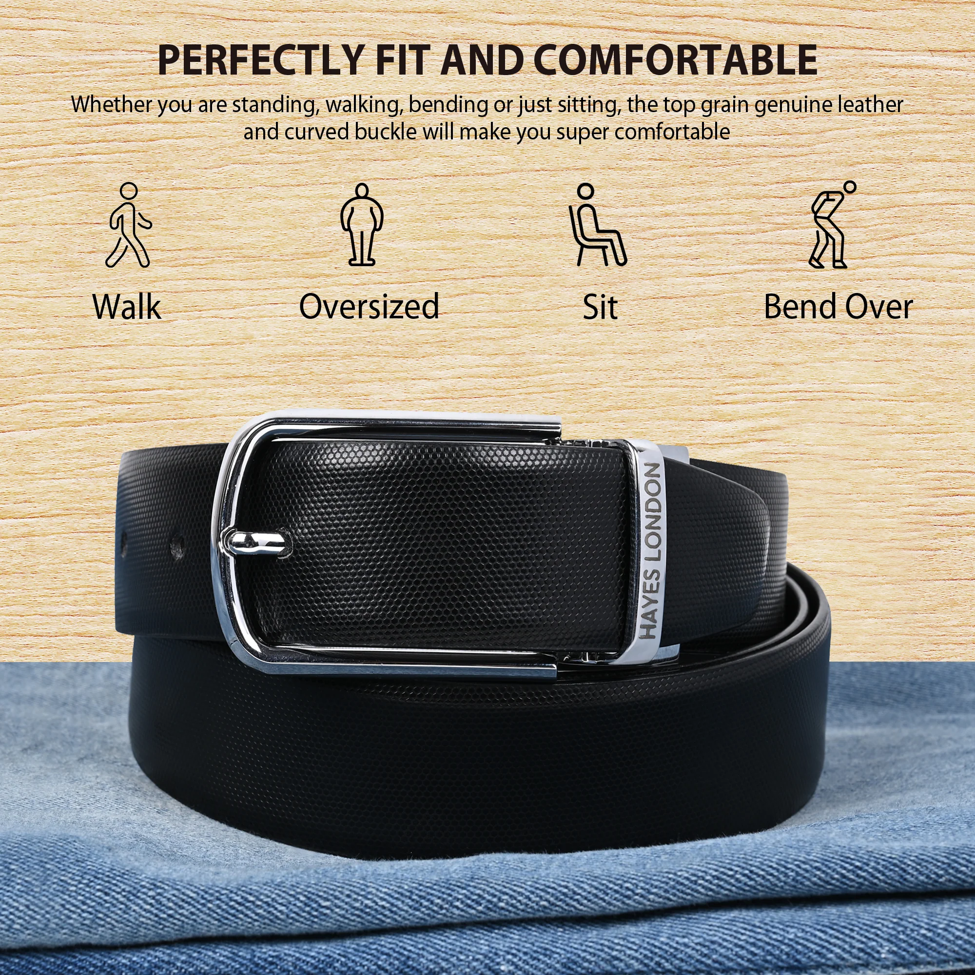 Italian Leather Reversible Black & Brown Belt For Men (Leather Texture: Braided) - Image 4