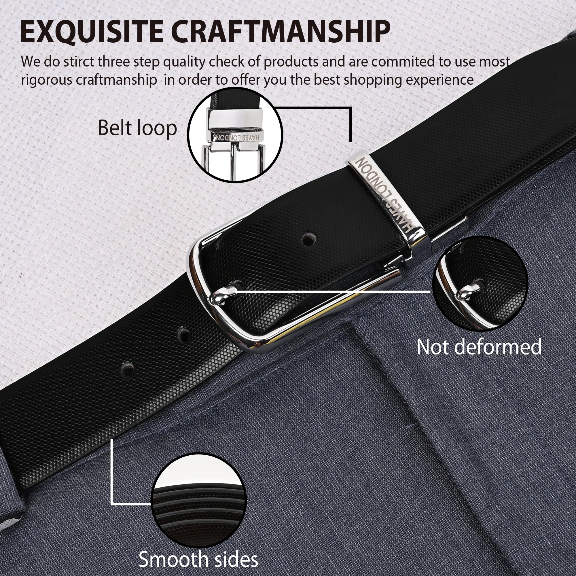 Italian Leather Reversible Black & Brown Belt For Men (Leather Texture: Braided) - Image 5