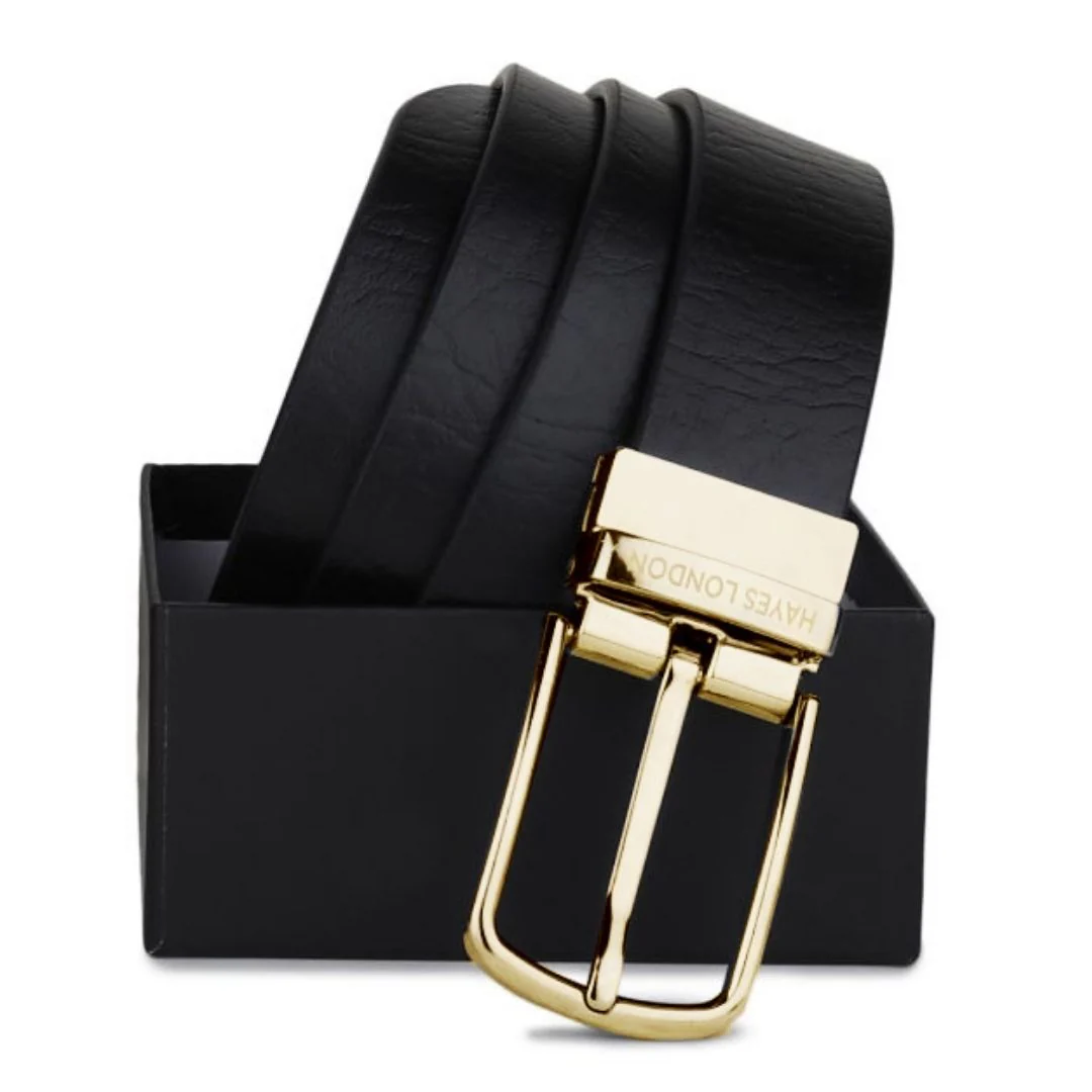Reversible Black & Brown Genuine Leather Belt For Men (Leather Texture: Wild) - Image 7