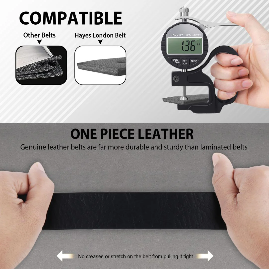 Reversible Black & Brown Genuine Leather Belt For Men (Leather Texture: Wild) - Image 7