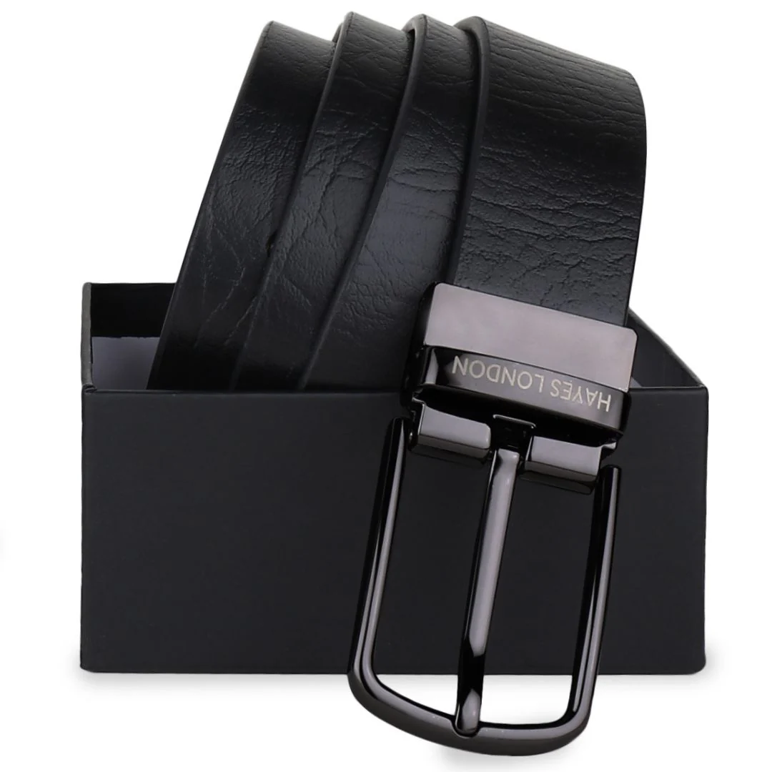 Reversible Black & Brown Genuine Leather Belt For Men (Leather Texture: Wild) - Image 8