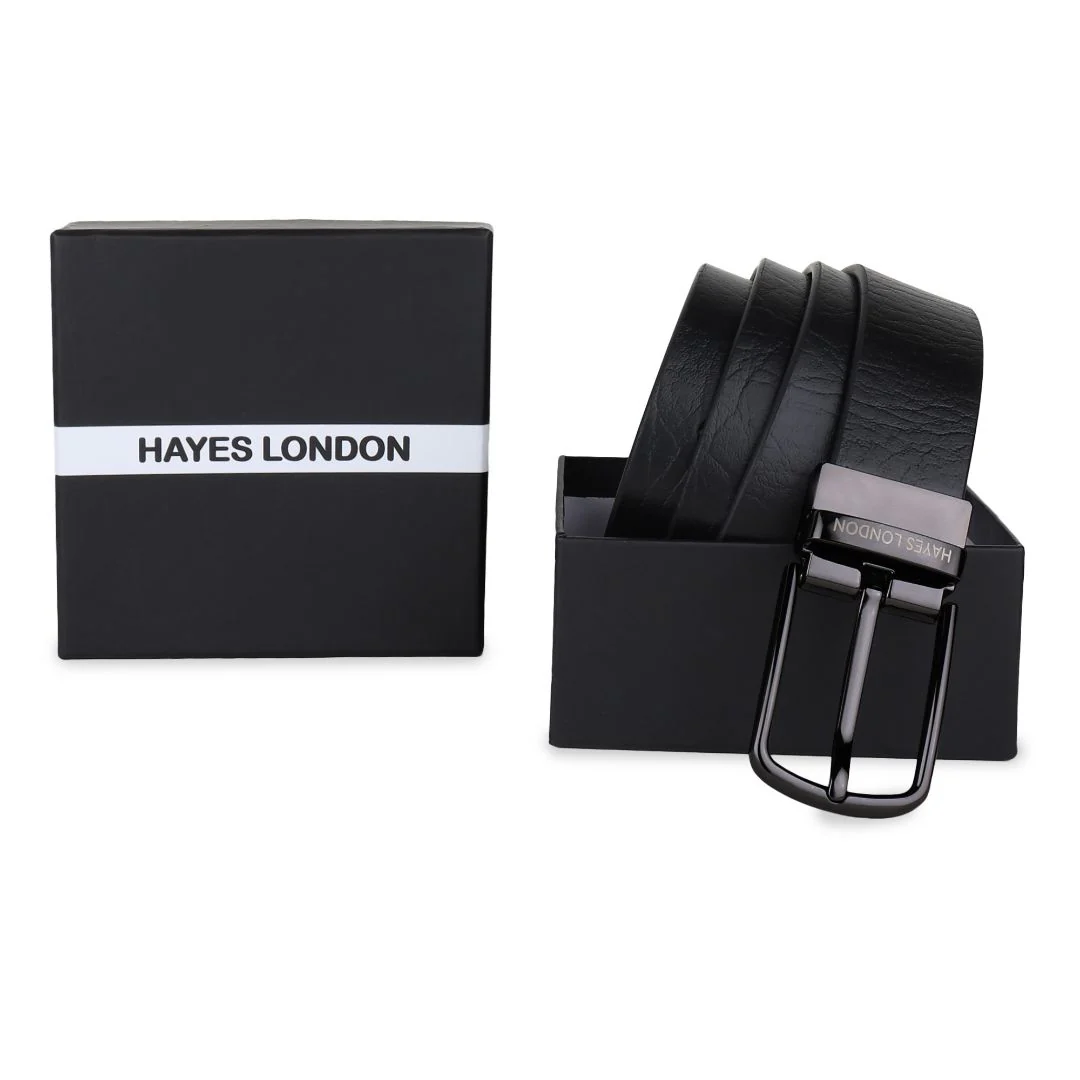 Reversible Black & Brown Genuine Leather Belt For Men (Leather Texture: Wild) - Image 9