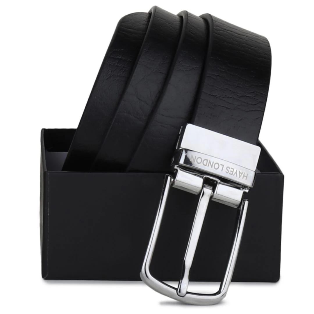 Reversible Black & Brown Genuine Leather Belt For Men (Leather Texture: Wild) - Image 8