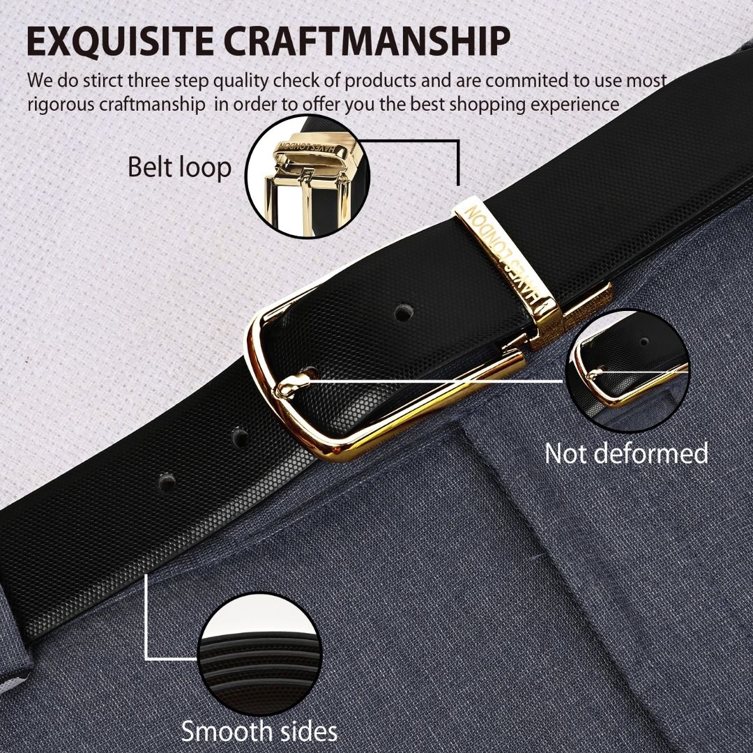 Italian Leather Reversible Black & Brown Belt For Men (Leather Texture: Braided) - Image 4