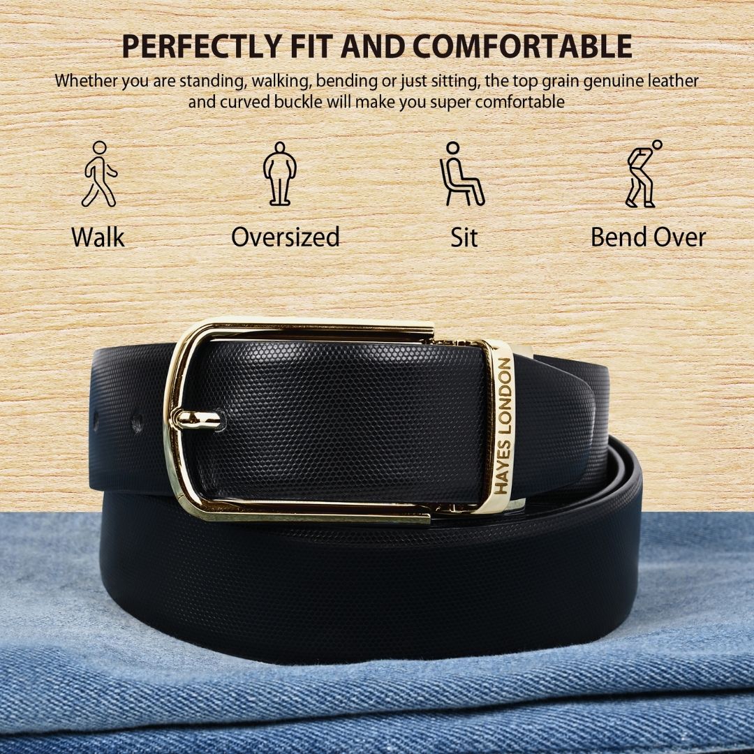 Italian Leather Reversible Black & Brown Belt For Men (Leather Texture: Braided) - Image 5