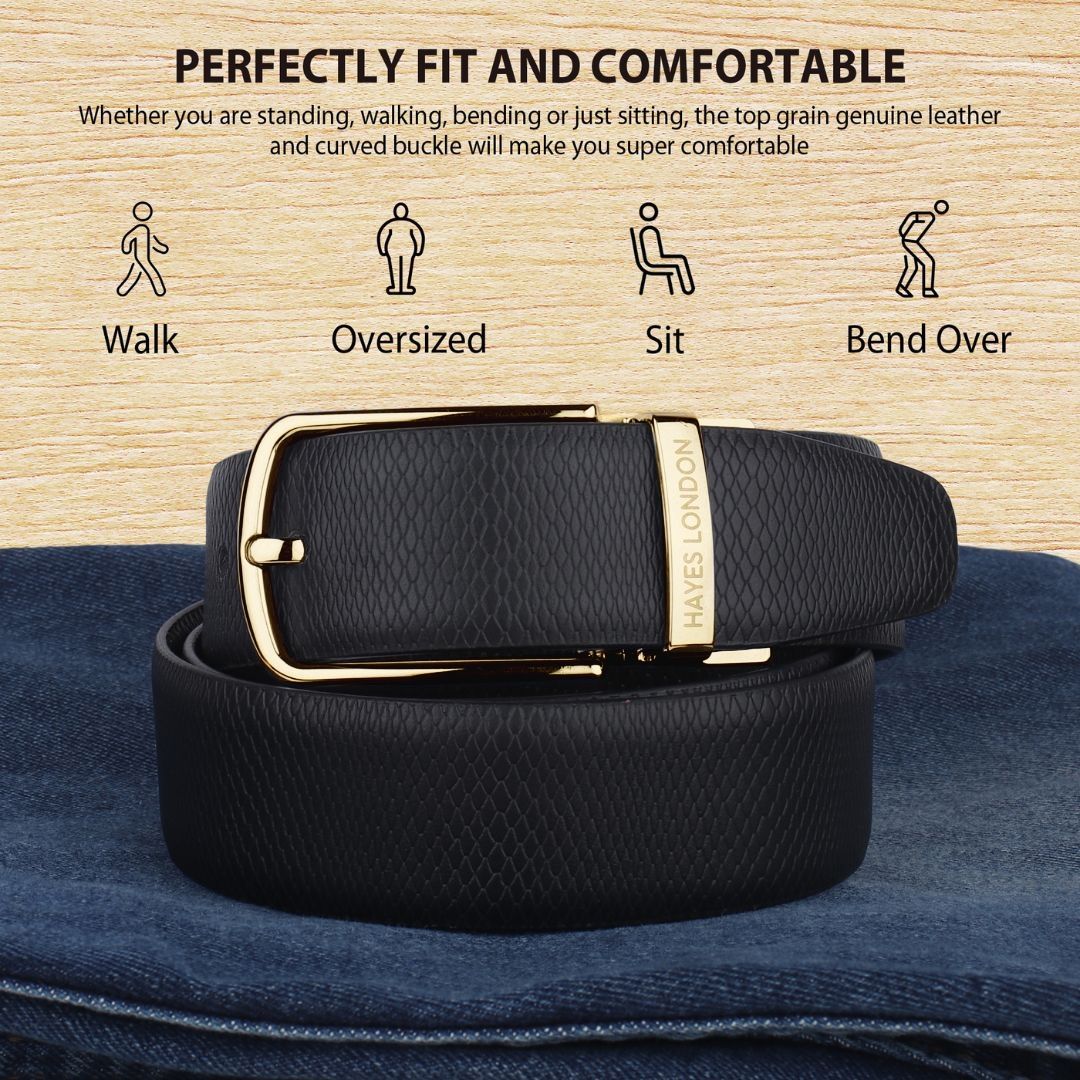 Italian Leather Reversible Black & Brown Belt For Men (Leather Texture: Viper) - Image 5