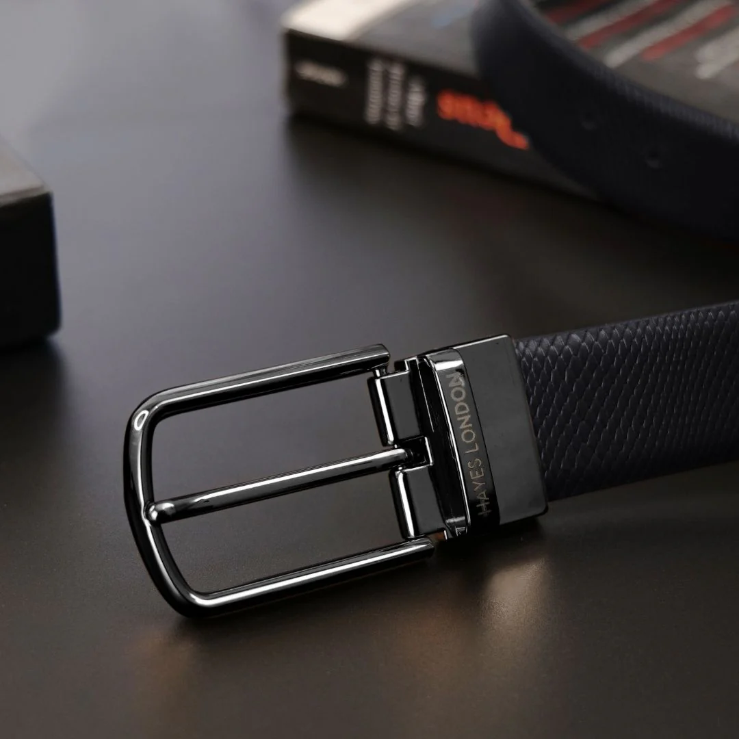 Italian Leather Reversible Black & Brown Belt For Men (Leather Texture: Viper) - Image 9