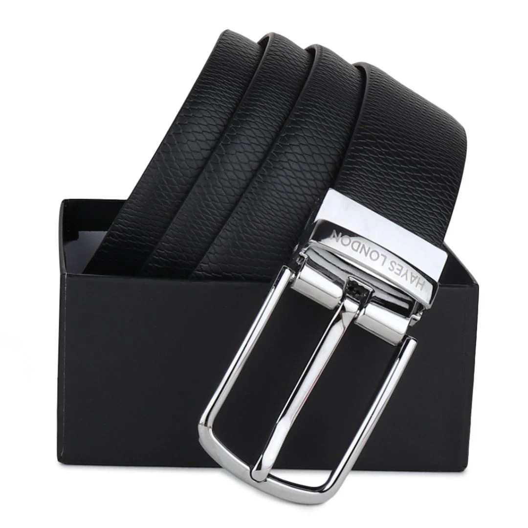 Italian Leather Reversible Black & Brown Belt For Men (Leather Texture: Viper) - Image 8