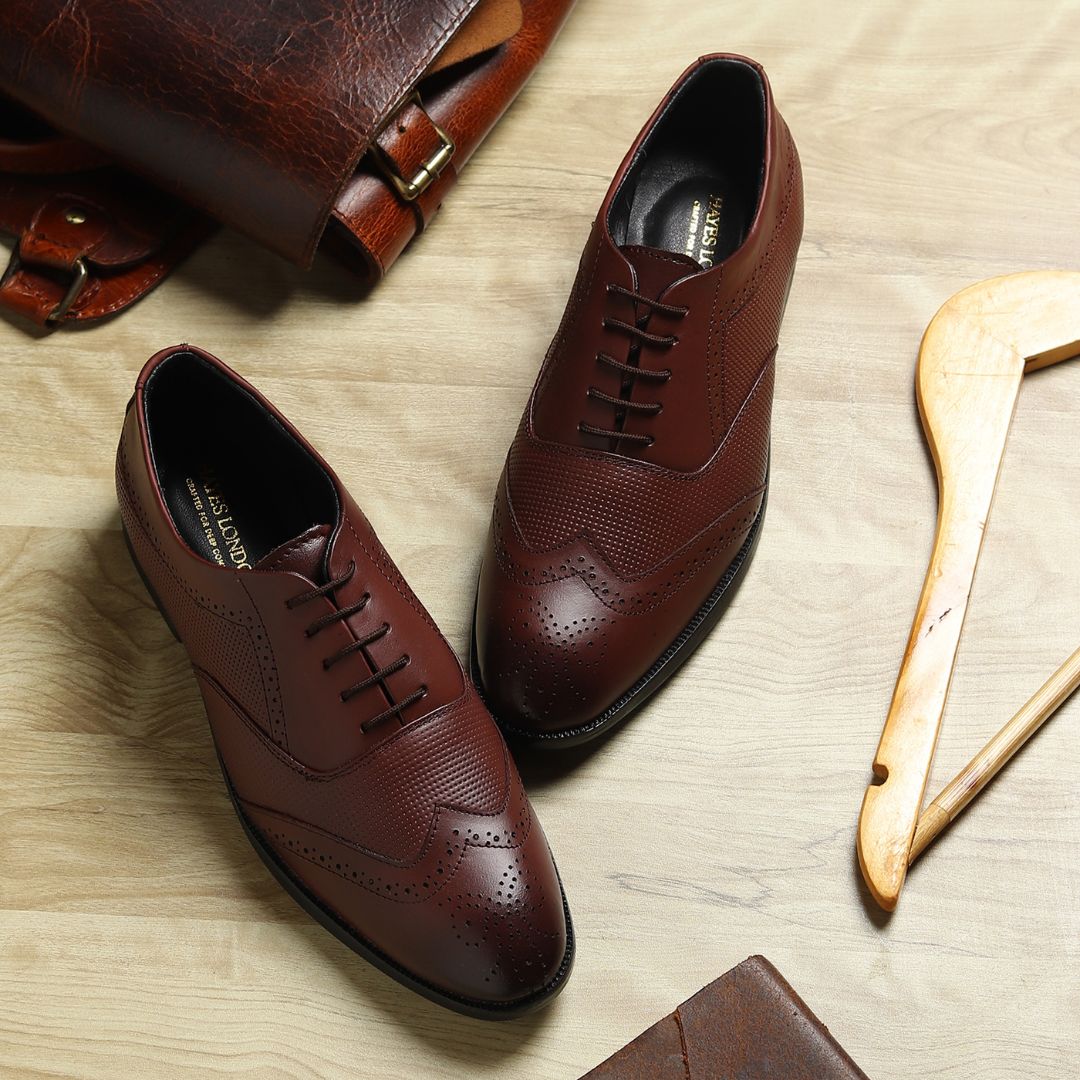 Monarch Wingtip Brogues – Brown Perforated Genuine Leather Men’s Shoes - Image 14