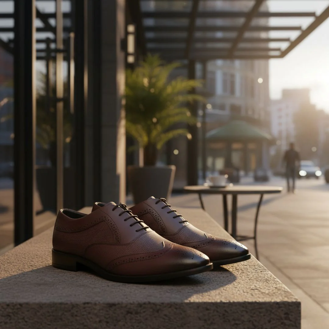Monarch Wingtip Brogues – Brown Perforated Genuine Leather Men’s Shoes - Image 16