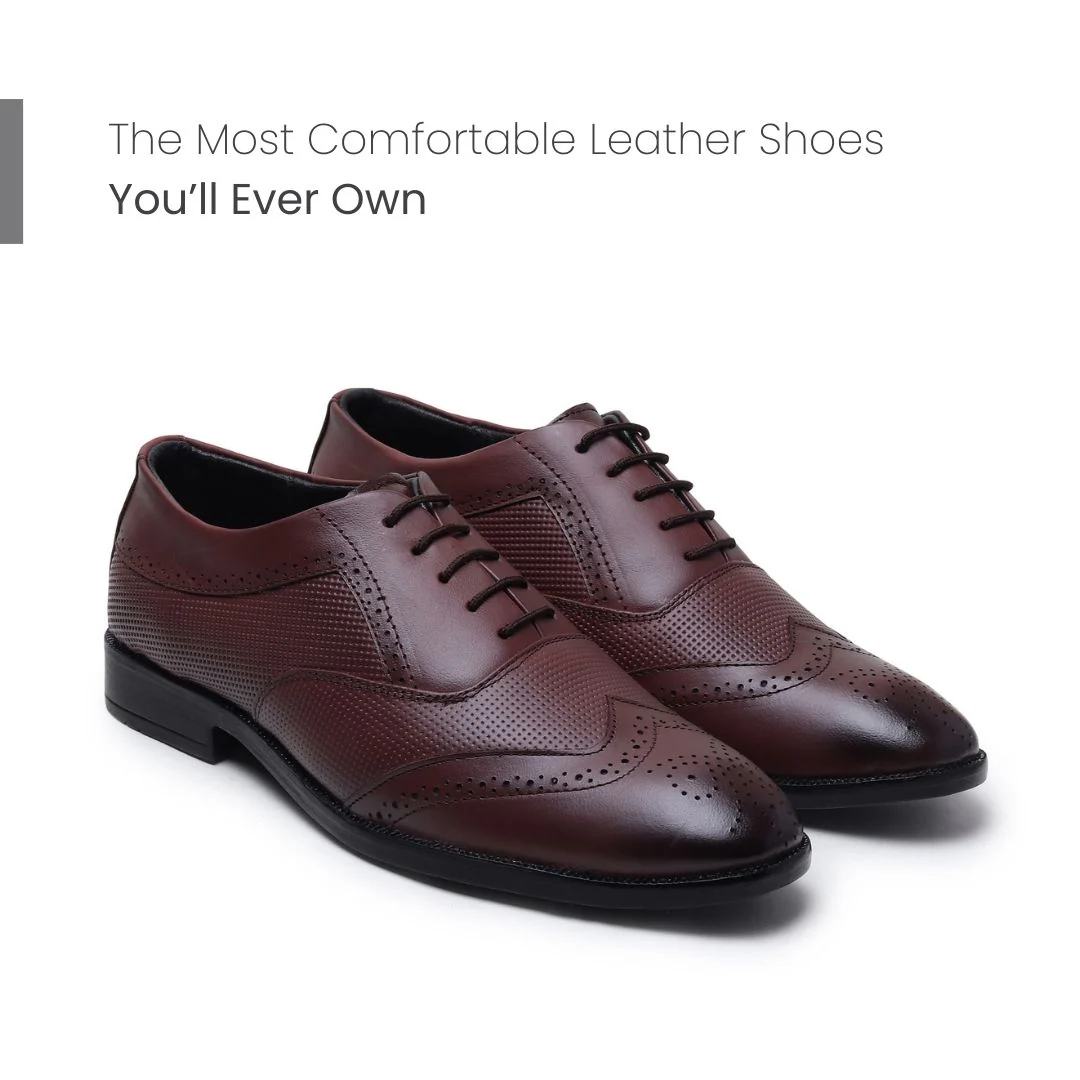 Monarch Wingtip Brogues – Brown Perforated Genuine Leather Men’s Shoes - Image 4