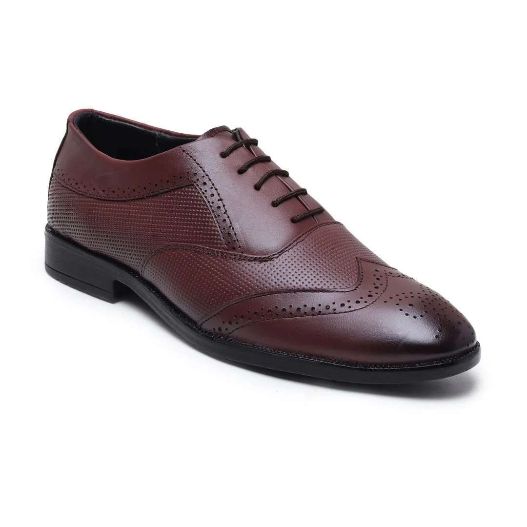 Monarch Wingtip Brogues – Brown Perforated Genuine Leather Men’s Shoes - Image 6