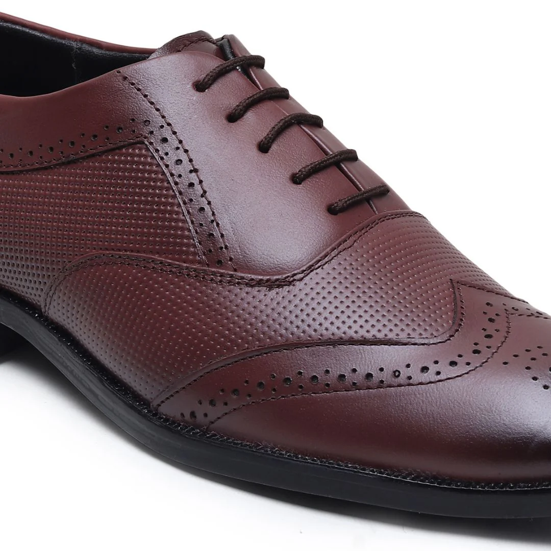 Monarch Wingtip Brogues – Brown Perforated Genuine Leather Men’s Shoes - Image 9