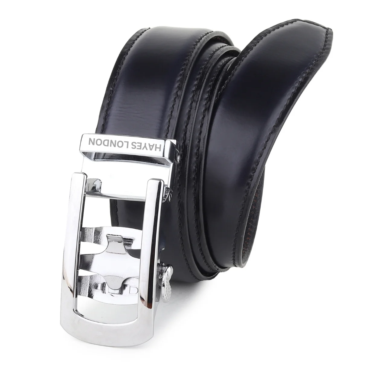 Nova Auto-Lock No-Hole Genuine Leather Belt for Men – Micro-adjustable Smart Belt for Formal & Casual Wear (Plain Black) - Image 11