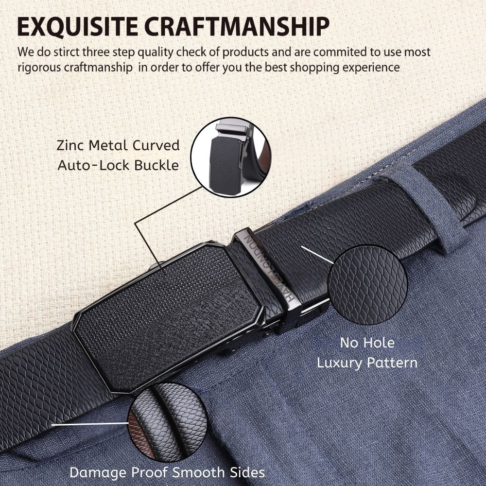 Asgard Auto-Lock No-Hole Italian Leather Belt for Men – Micro-adjustable Reversible Black & Brown Belt for Formal & Casual Wear - Image 5