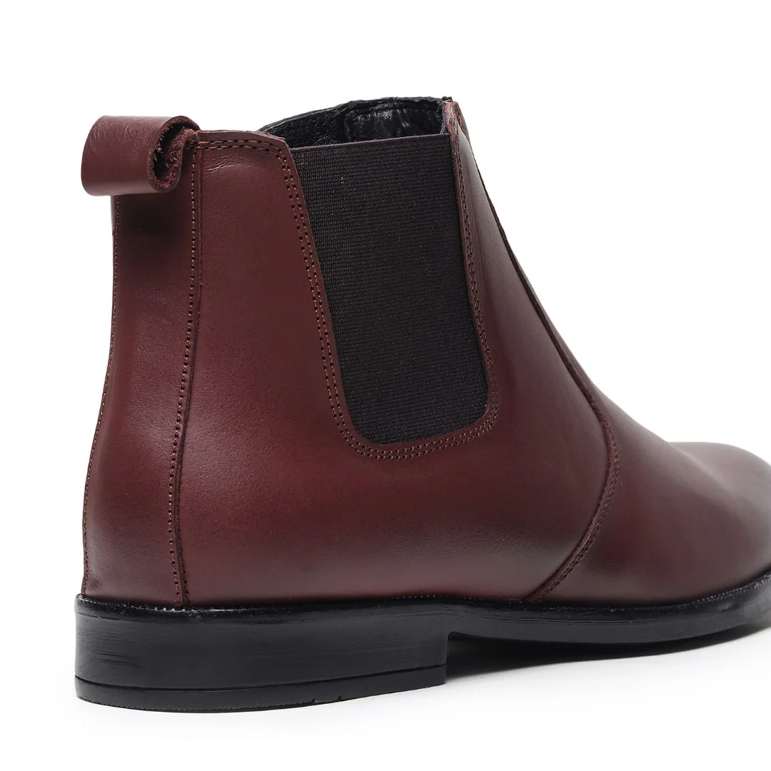 Strider Chelsea Boots – Brown Plain Genuine Leather Men’s Shoes - Image 10