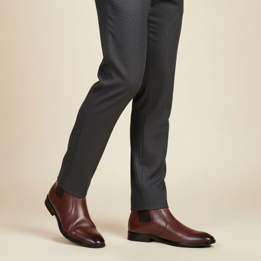 Strider Chelsea Boots – Brown Plain Genuine Leather Men’s Shoes - Image 17