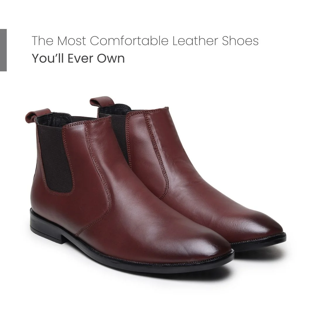 Strider Chelsea Boots – Brown Plain Genuine Leather Men’s Shoes - Image 5